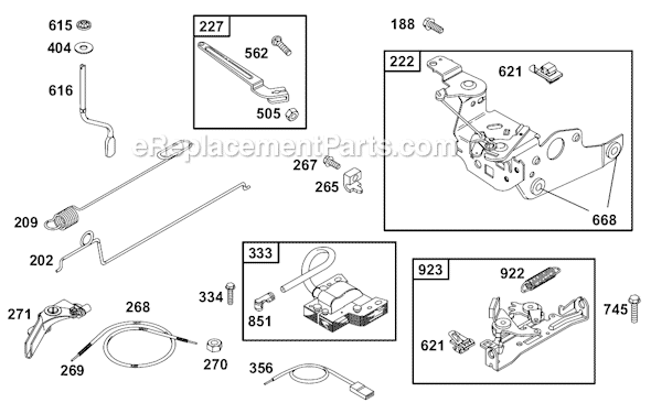 Page D Diagram and Parts List for 12C700SERIES  Briggs and Stratton Engine